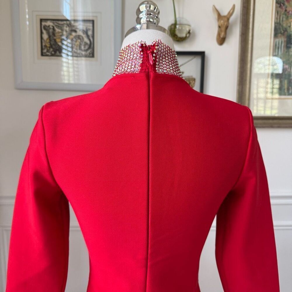 NWT Fashion Nova Beginning To Wonder Bandage Mini Dress Red $75 S - Picture 7 of 9